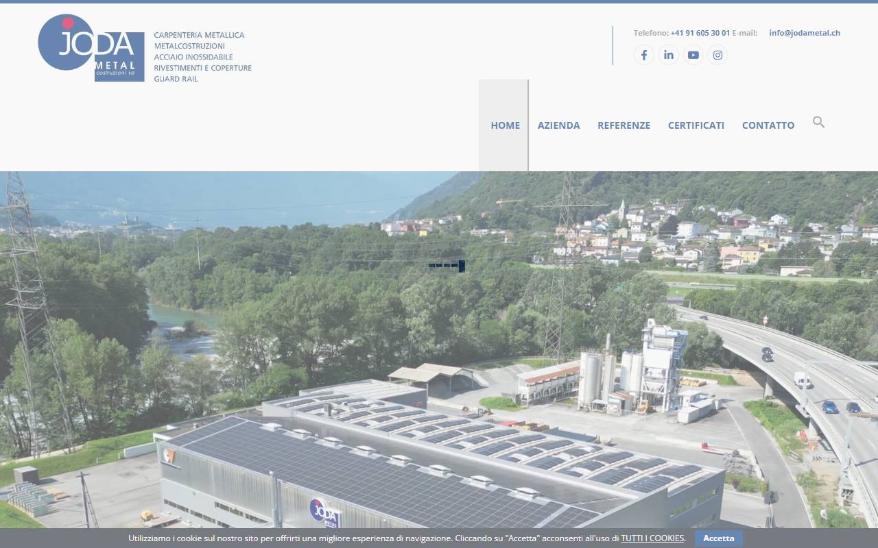 Anteprima del sito: JODA METALCOSTRUZIONI SA