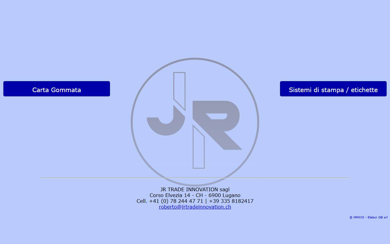 Anteprima del sito: JR TRADE INNOVATION Sagl