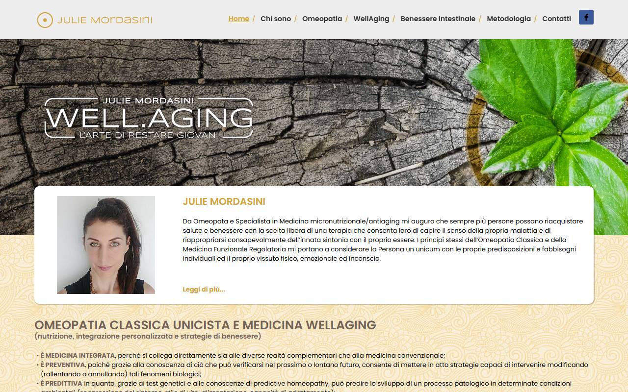 Anteprima del sito: Julie Mordasini Sagl