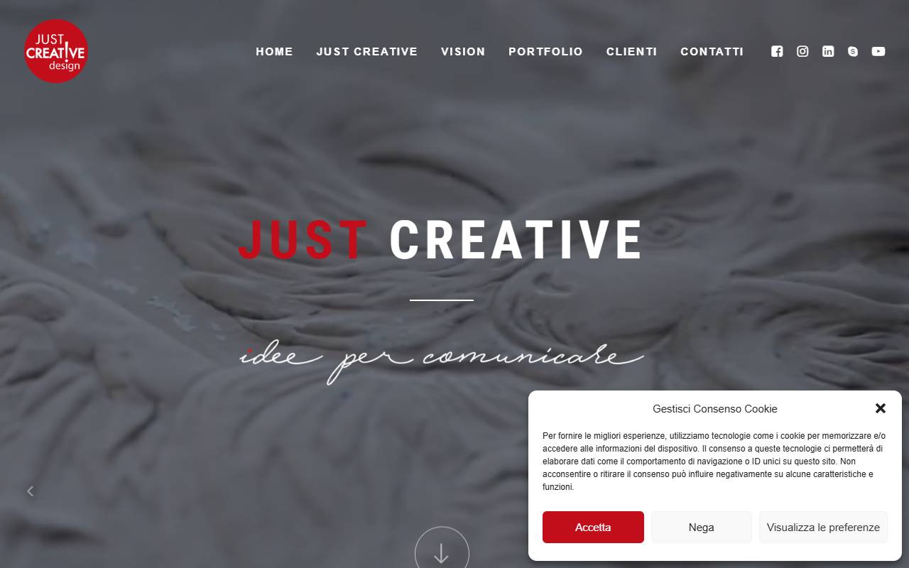 Anteprima del sito: Just Creative Sagl