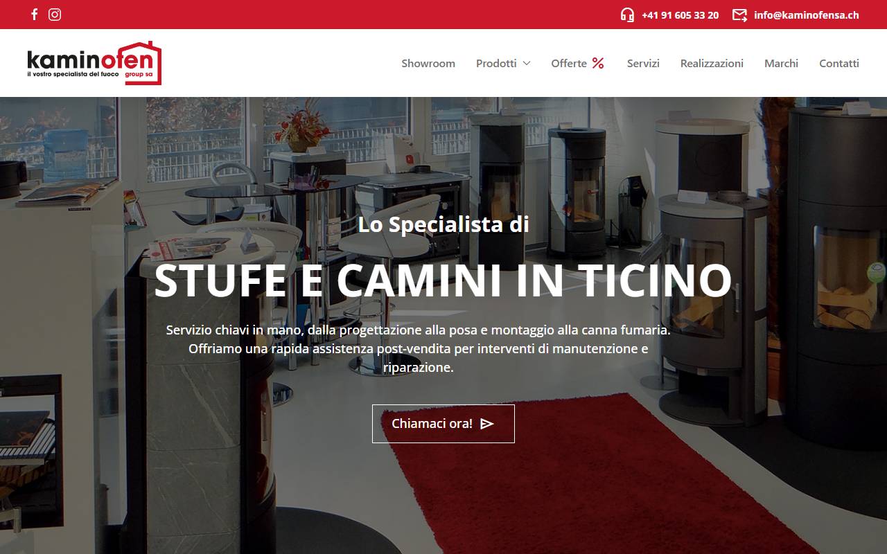 Anteprima del sito: Kaminofen 1 Group SA