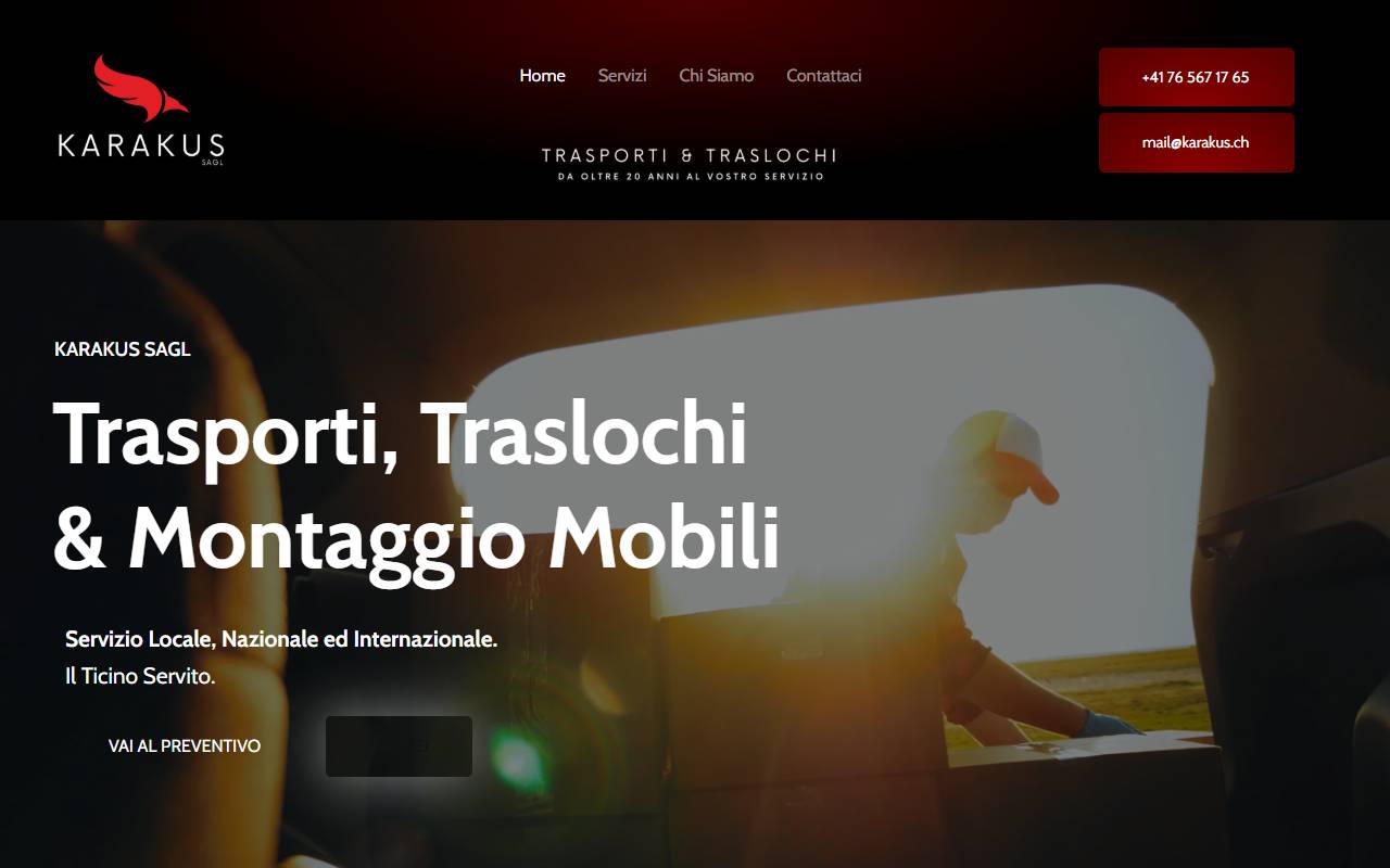 Anteprima del sito: Karakus Sagl