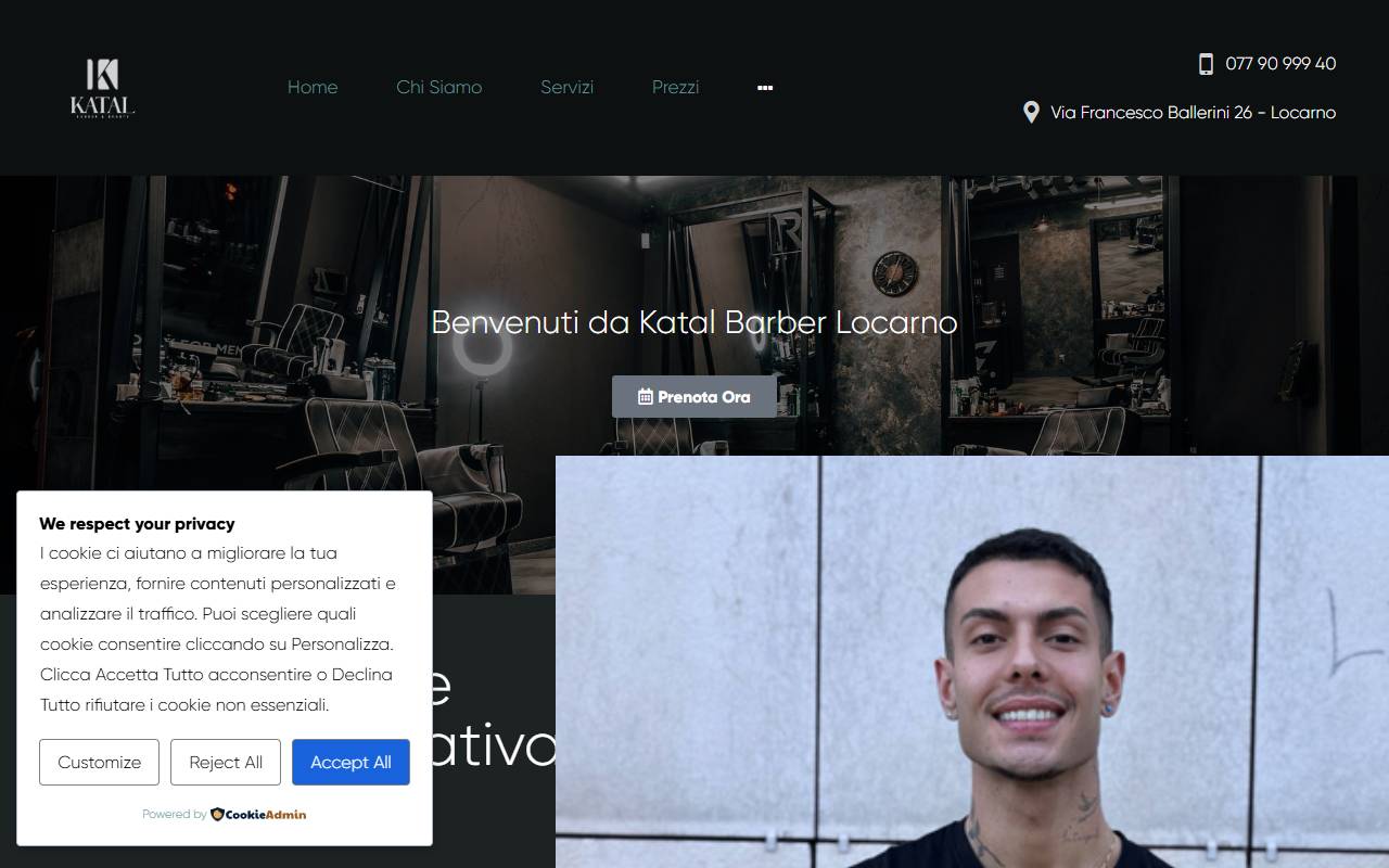 Anteprima del sito: Katal Barber & Beauty di Cataldo Russo