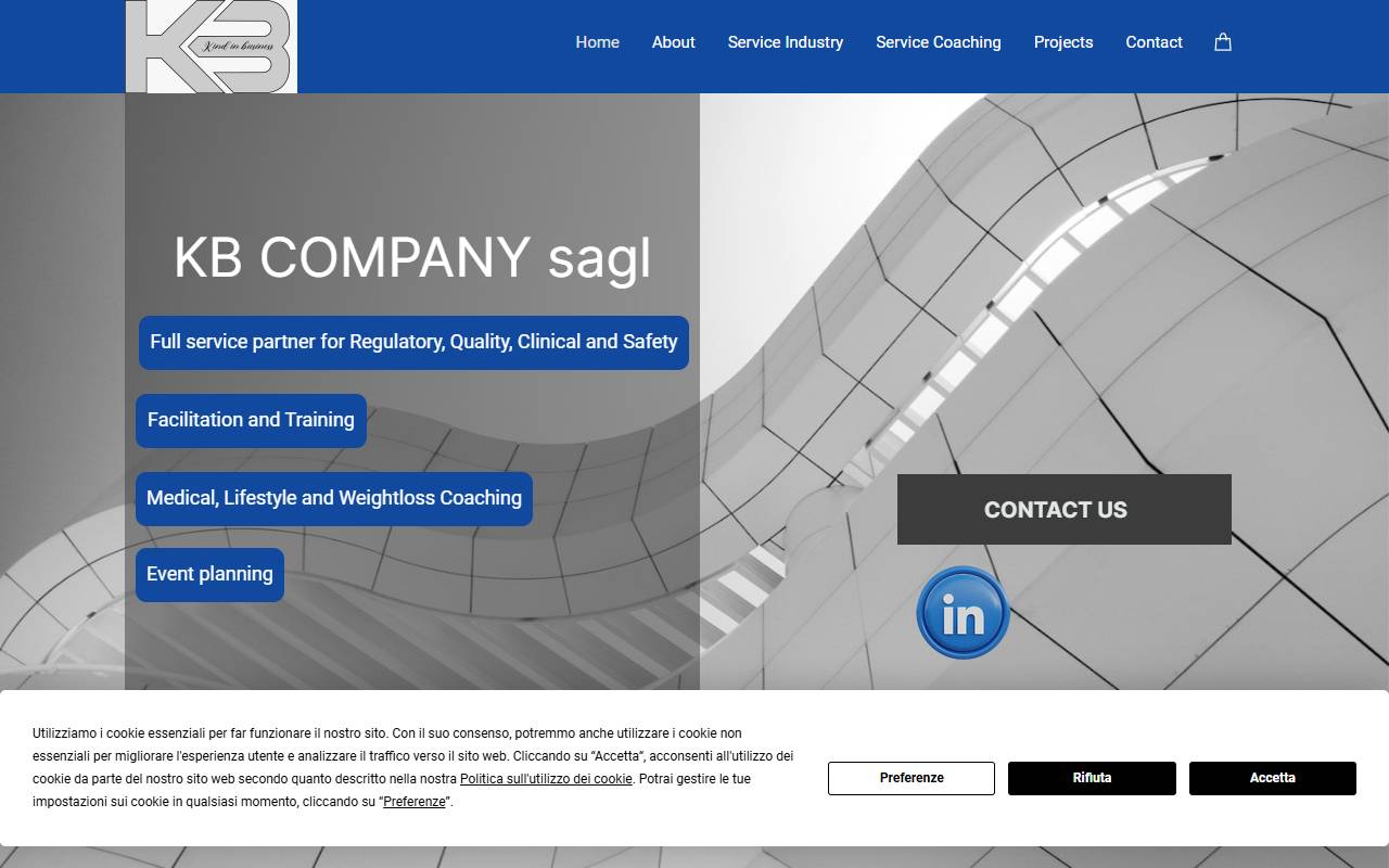 Anteprima del sito: KB Company SAGL