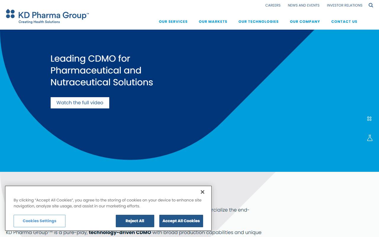 Anteprima del sito: KD Pharma Group SA