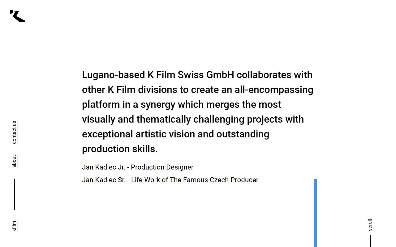Anteprima del sito: K Film swiss GmbH