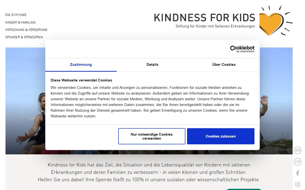 Anteprima del sito: Kindness for Kids Foundation