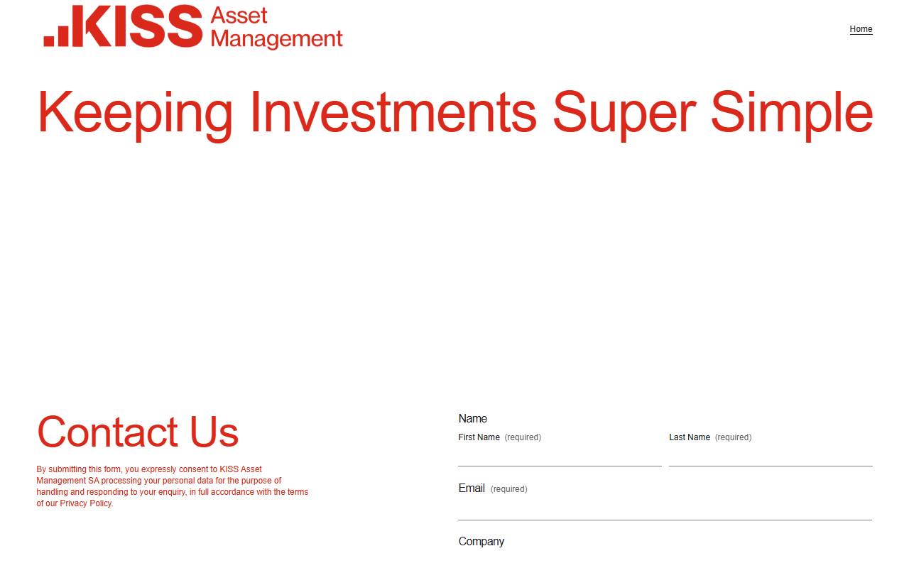 Anteprima del sito: Kiss Asset Management SA