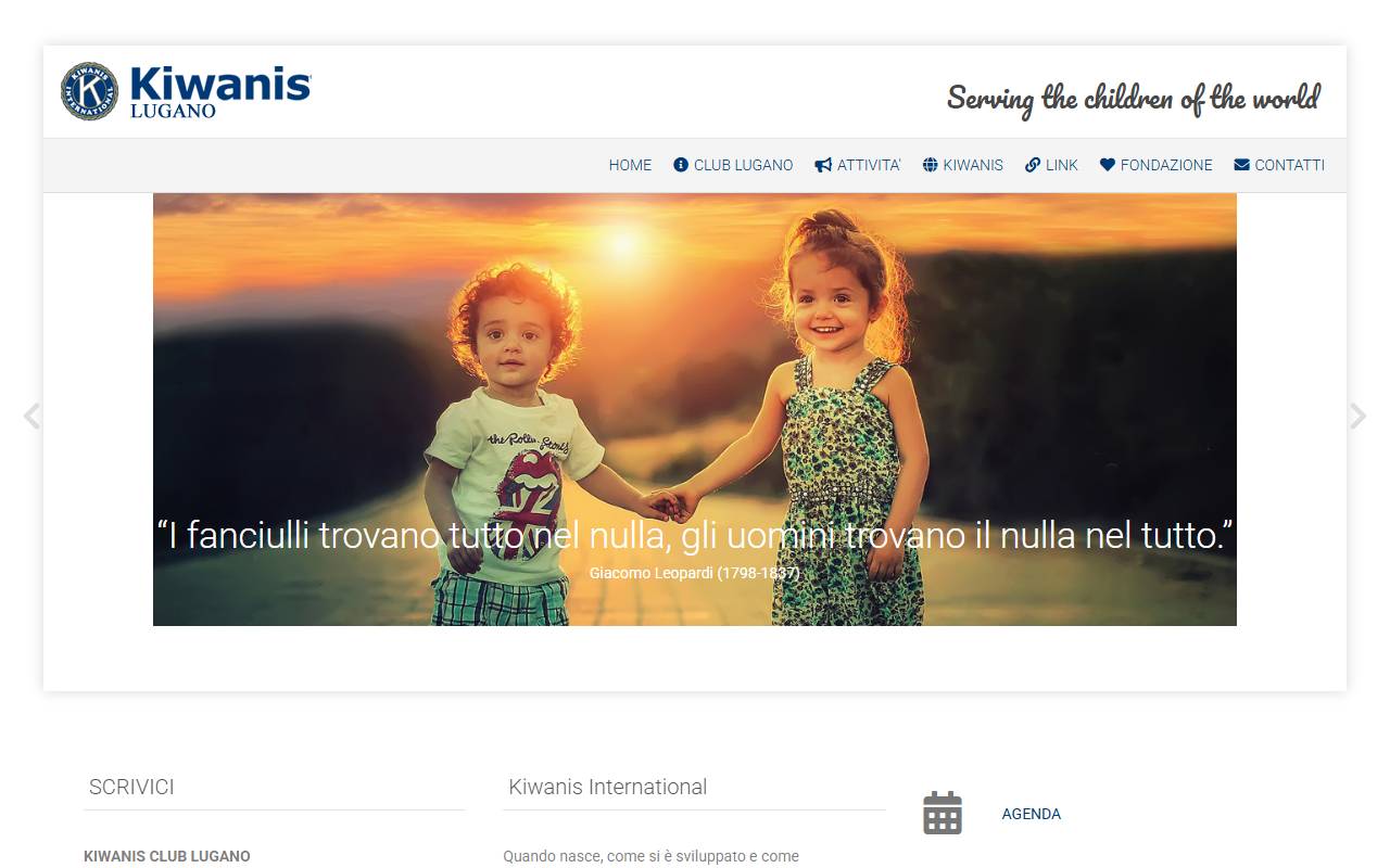 Anteprima del sito: Fondazione di beneficenza Kiwanis Club Lugano
