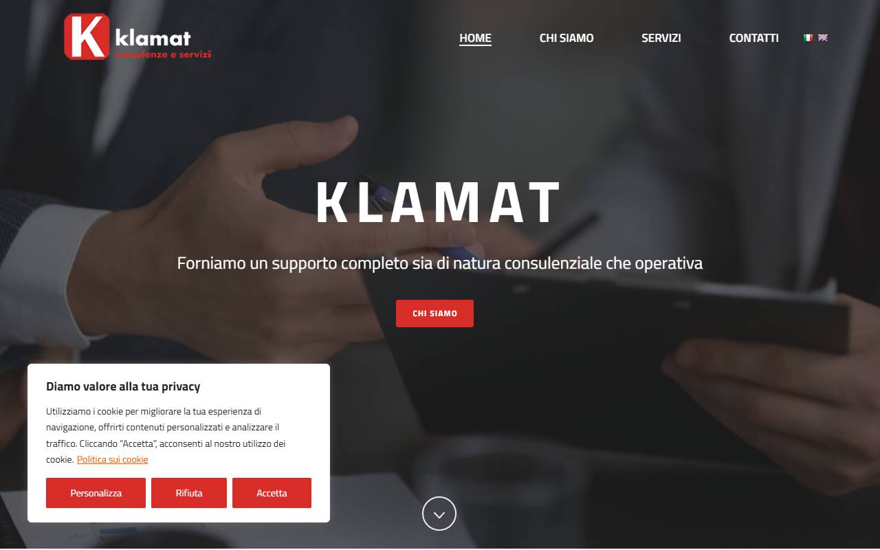 Anteprima del sito: KLAMAT Sagl