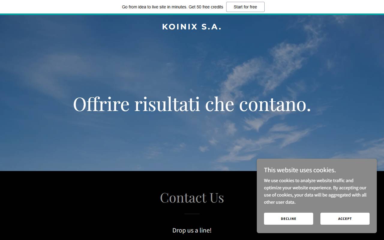 Anteprima del sito: Koinix AG