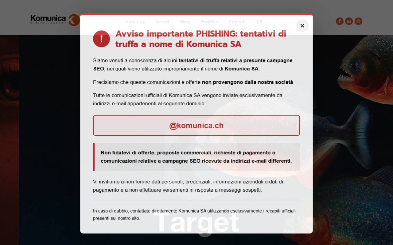 Anteprima del sito: KOMUNICA SA