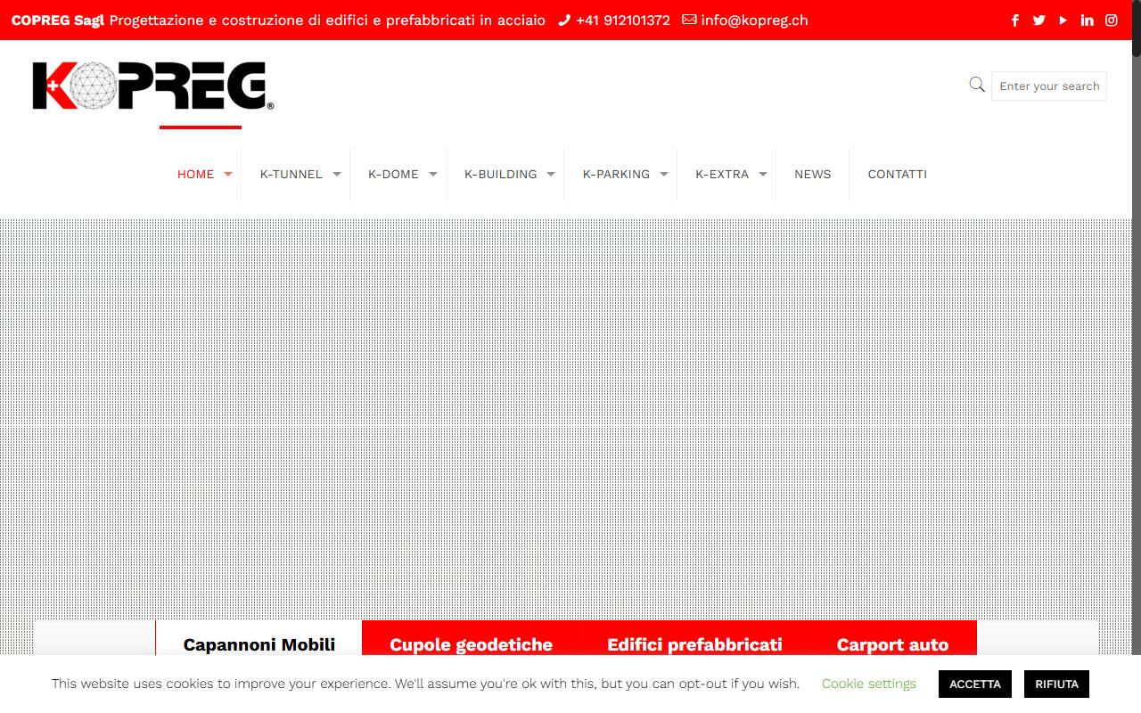 Anteprima del sito: Copreg Sagl