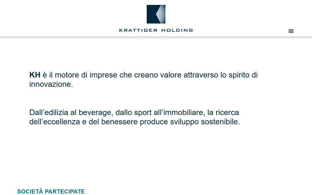 Anteprima del sito: Krattiger SA, Holding