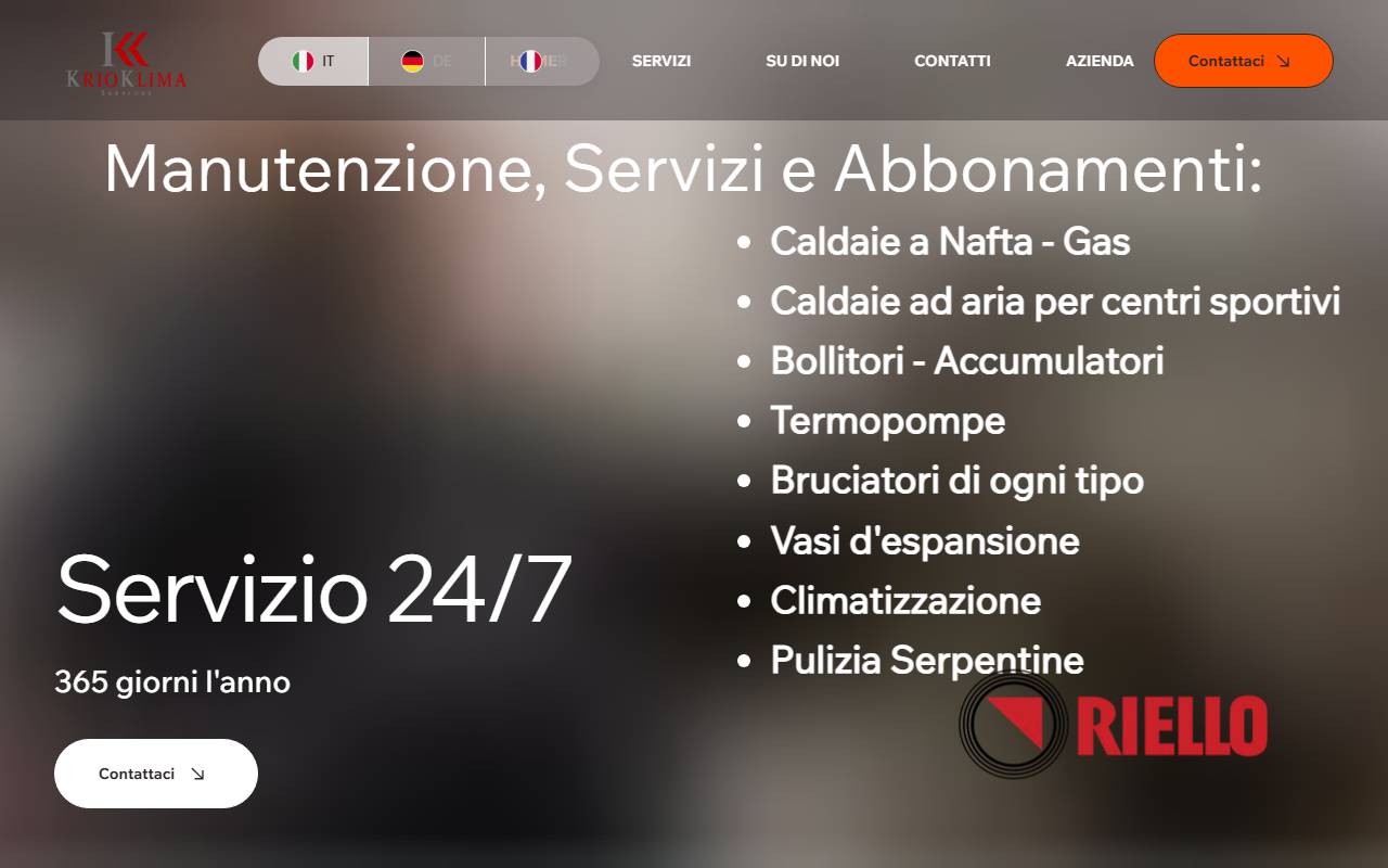 Anteprima del sito: Krioklima-Services Sagl