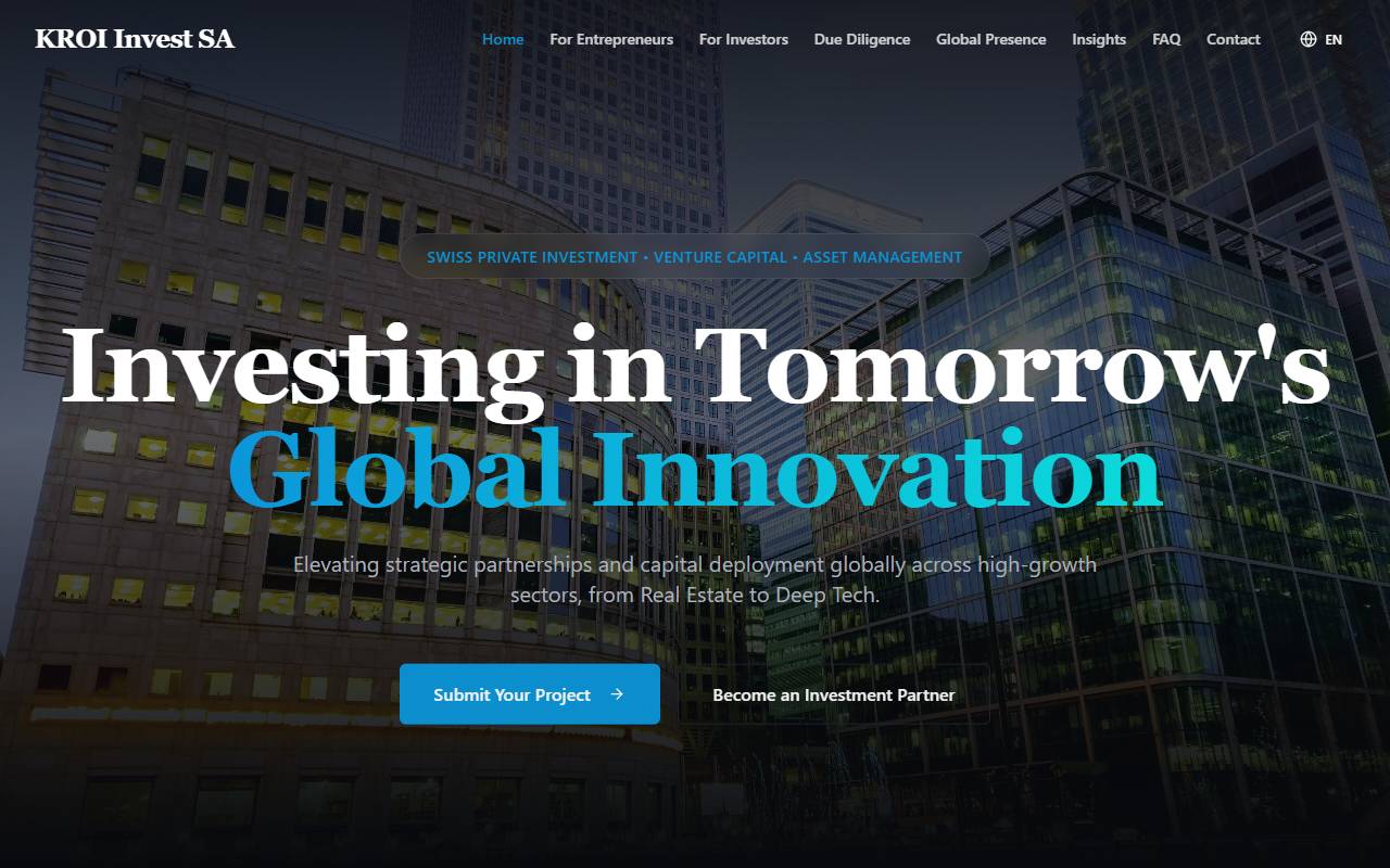 Anteprima del sito: KROI INVEST SA