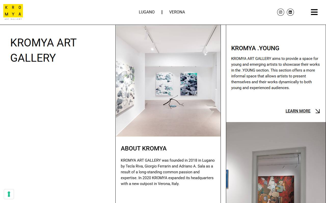 Anteprima del sito: KROMYA ART GALLERY SAGL