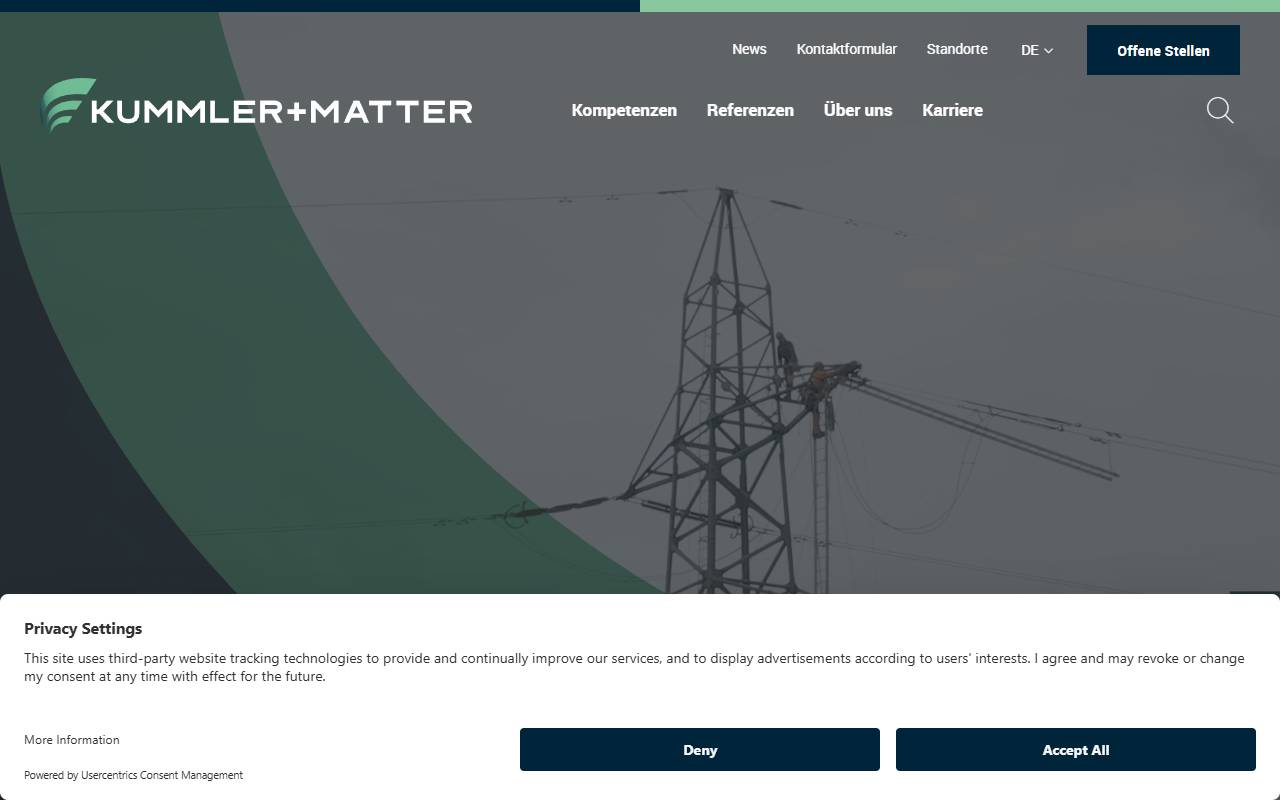 Anteprima del sito: Kummler+Matter EVT SA