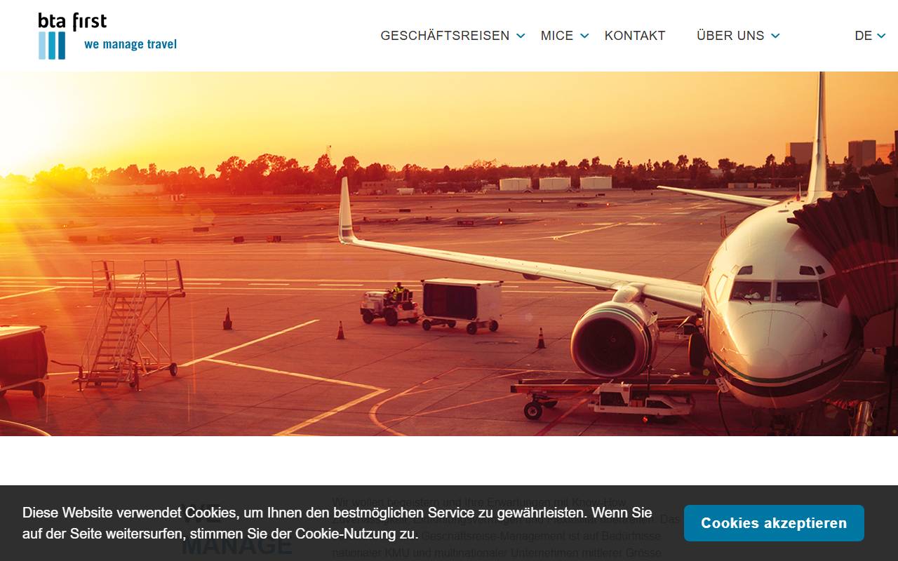 Anteprima del sito: DERTOUR Suisse AG, Succursale Kuoni Business Travel Taverne