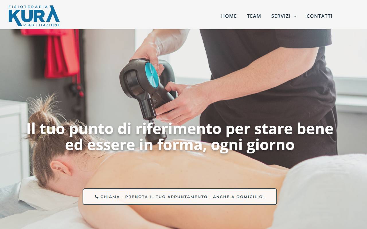Anteprima del sito: KURA FISIOTERAPIA E RIABILITAZIONE Sagl
