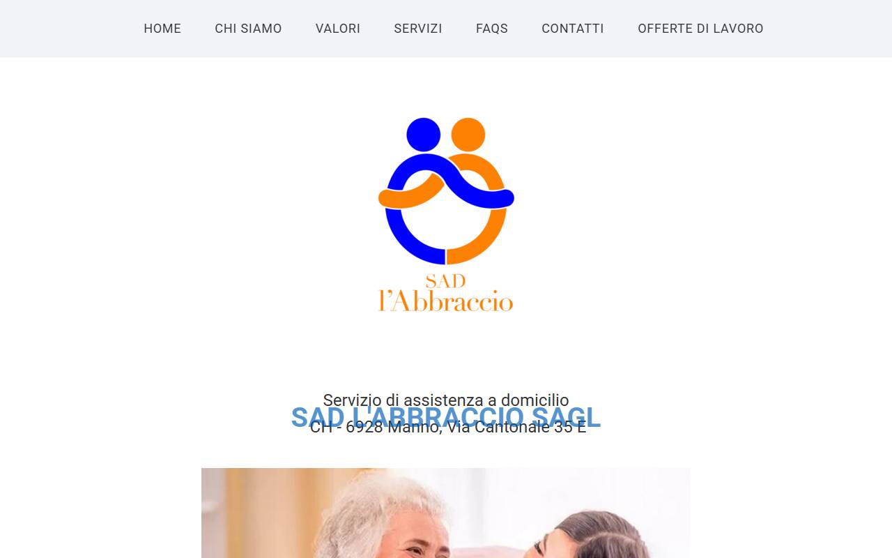 Anteprima del sito: SAD l'Abbraccio Sagl