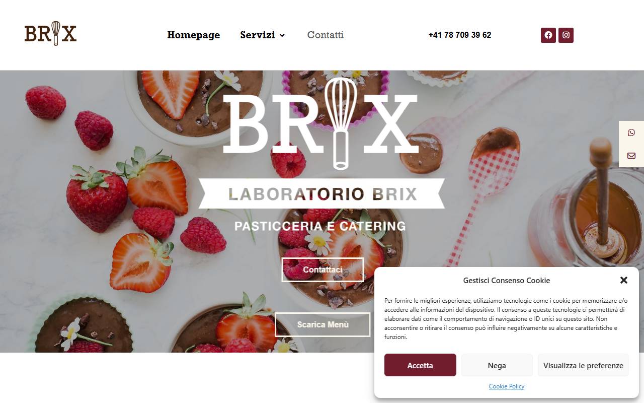 Anteprima del sito: Frigerio, Laboratorio Brix