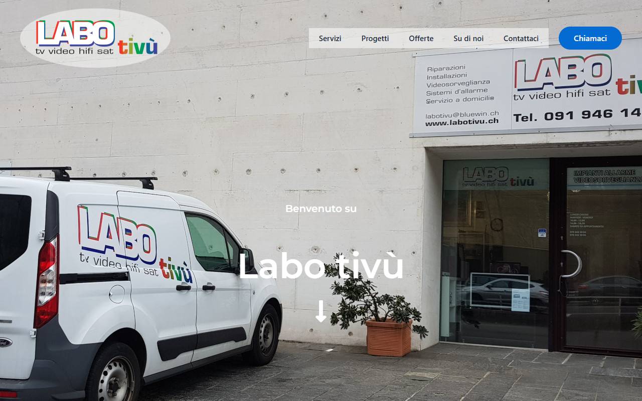 Anteprima del sito: LaboTivù Sagl