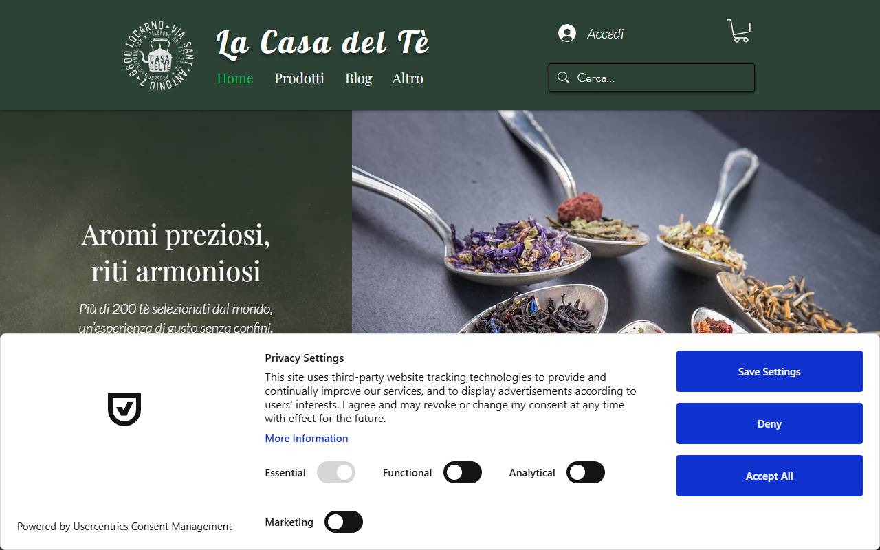 Anteprima del sito: La Casa Del Te, Marc Brosselard
