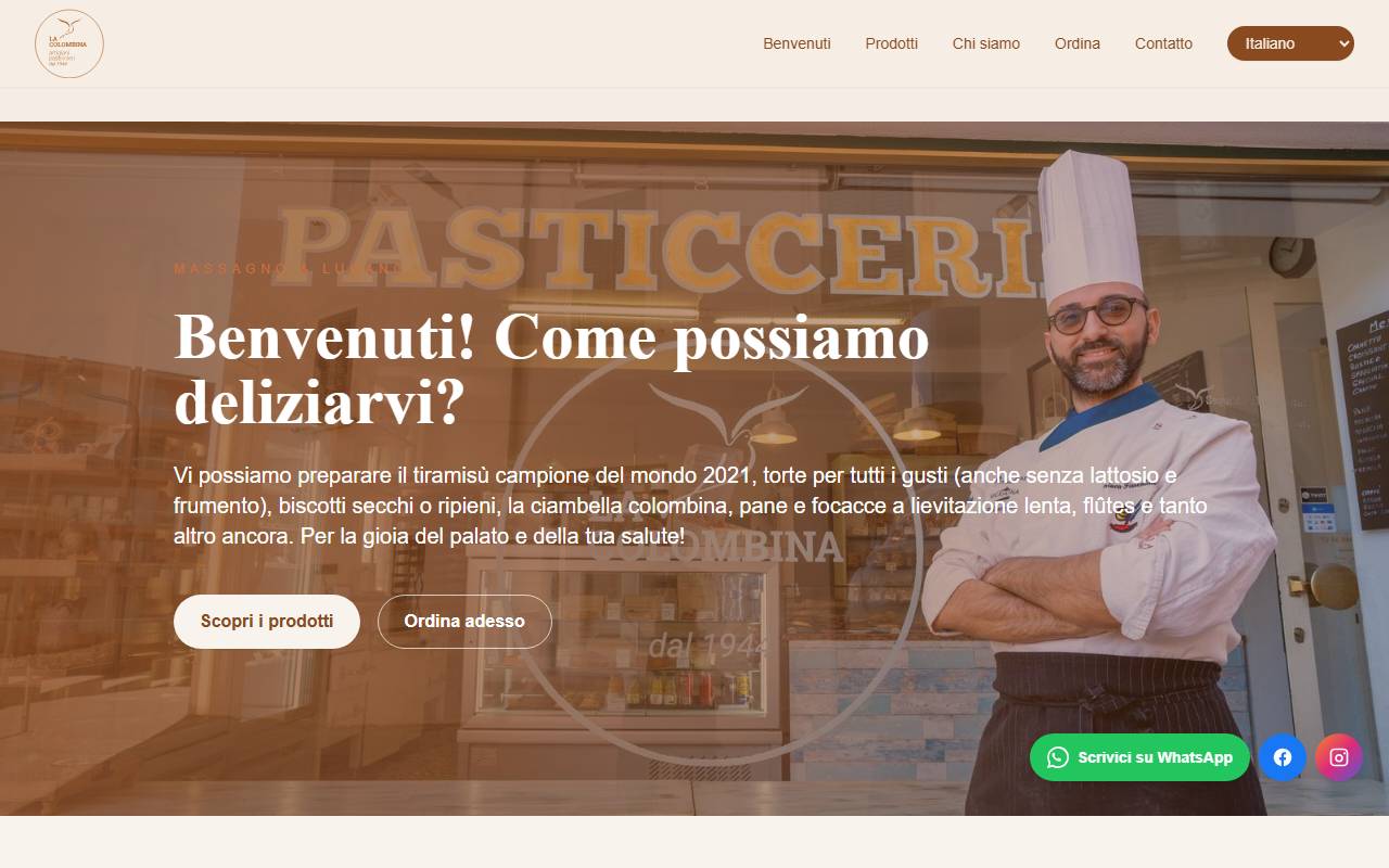 Anteprima del sito: La Colombina Pasticceria Fiorentino 1944 Sagl