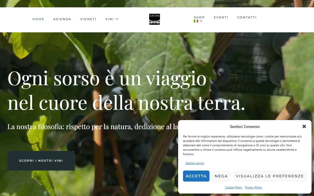 Anteprima del sito: La Costa Azienda viti-vinicola SA