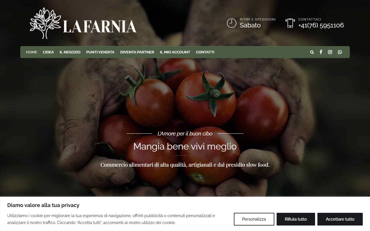 Anteprima del sito: La Farnia Sagl