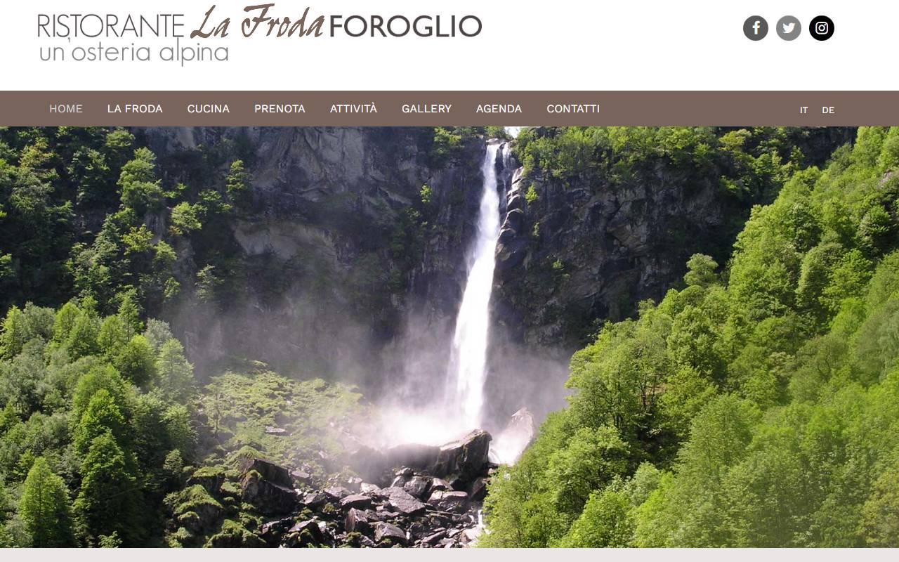 Anteprima del sito: Ristorante la Froda di Martino e Sara Giovanettina-Bertoli