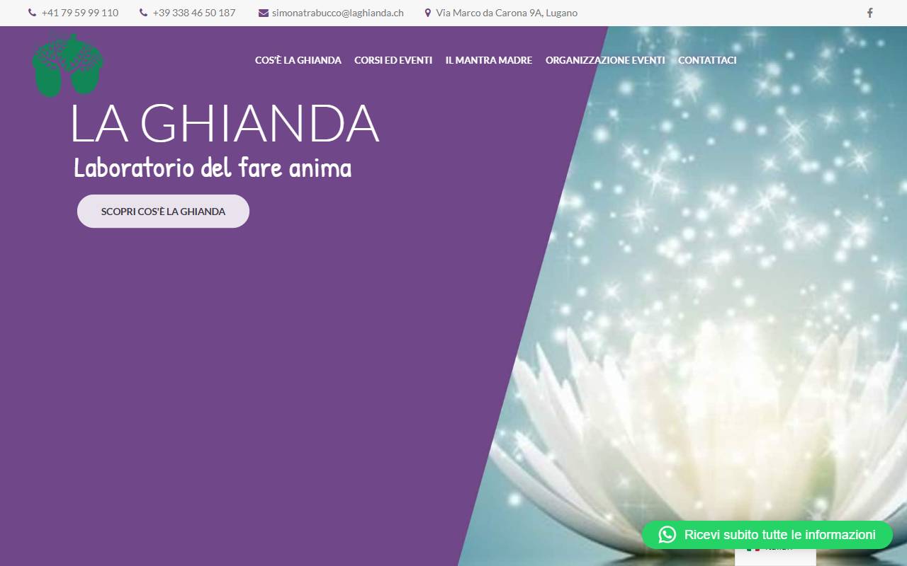 Anteprima del sito: La Ghianda di Simona Trabucco