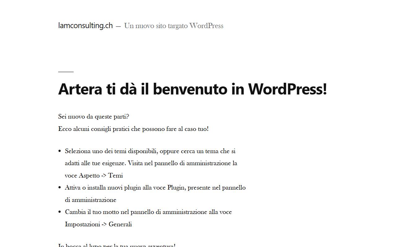 Anteprima del sito: LAM Consulting Sagl