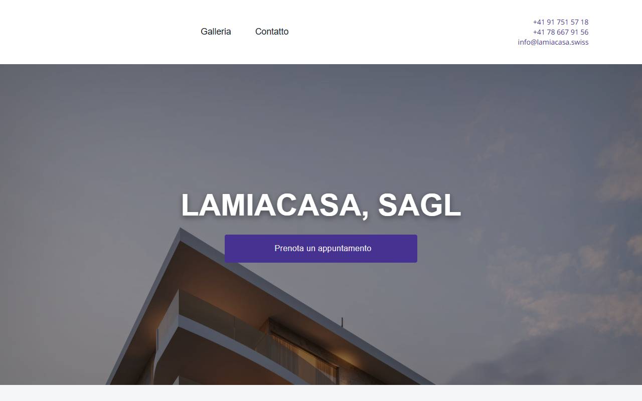 Anteprima del sito: Lamiacasa SAGL