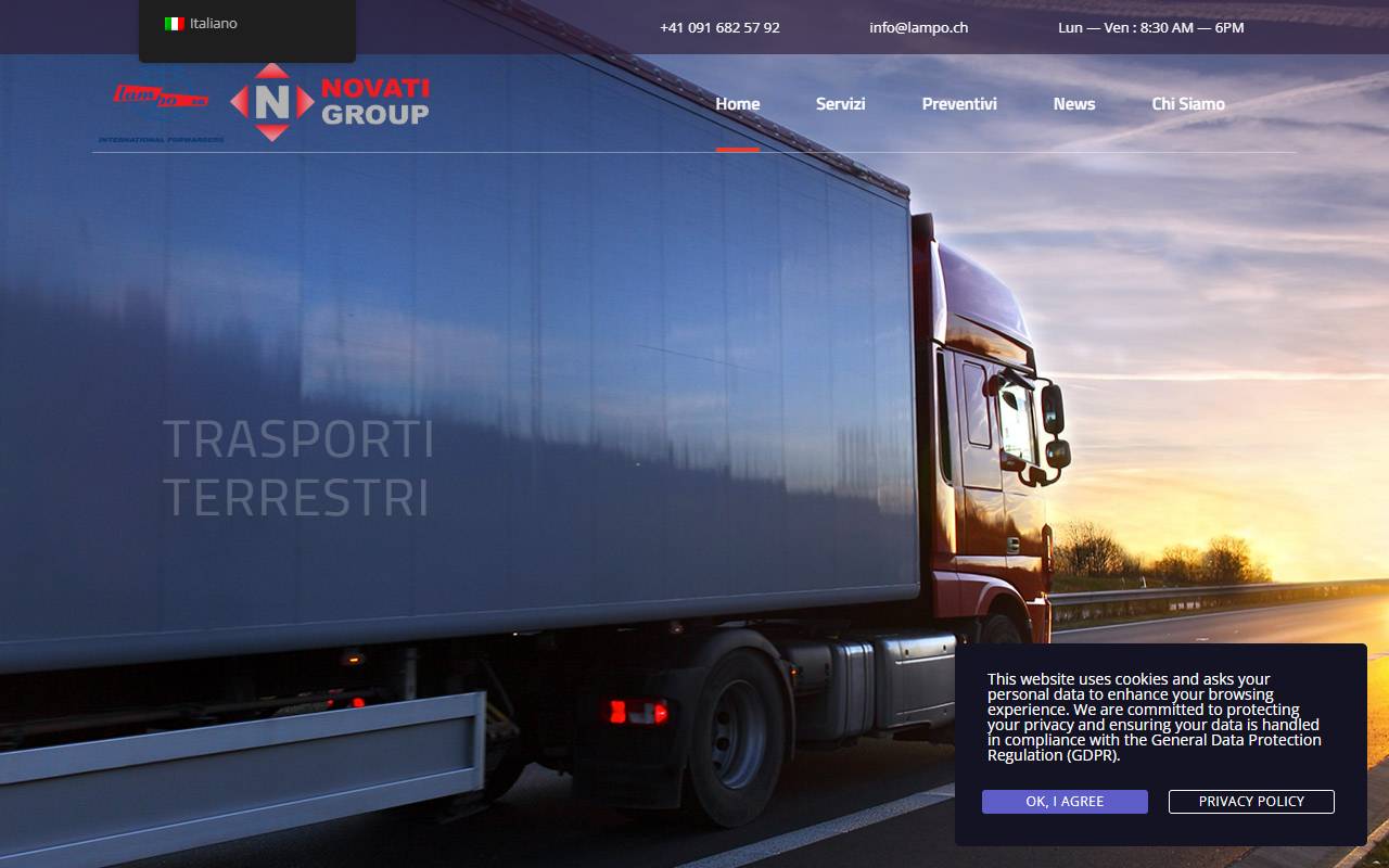 Anteprima del sito: Lampo SA