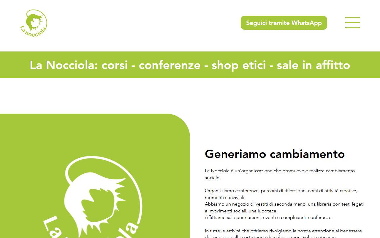 Anteprima del sito: Attività culturali e ricreative La Nocciola Sagl