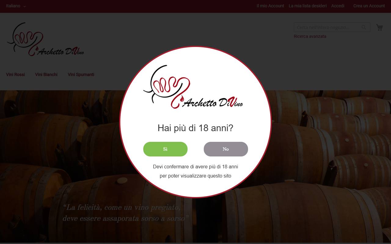Anteprima del sito: L'Archetto DiVino di Simone Cameroni