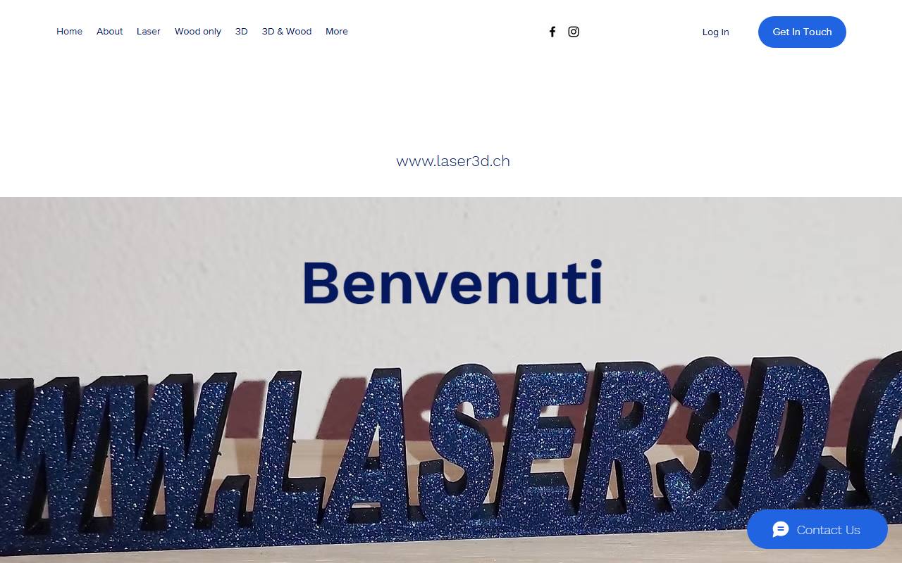 Anteprima del sito: Laser3D di Fermo Domenighini