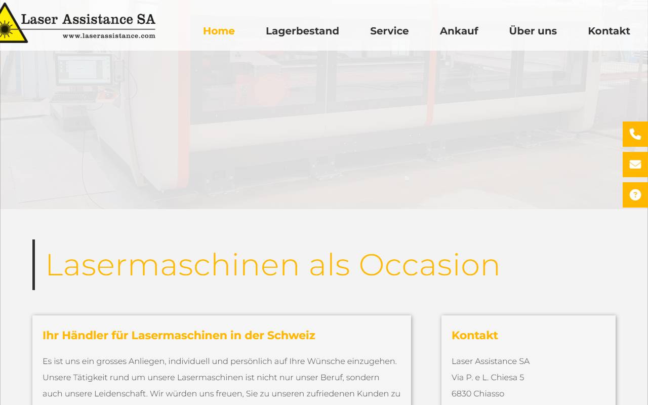 Anteprima del sito: Laser Assistance SA