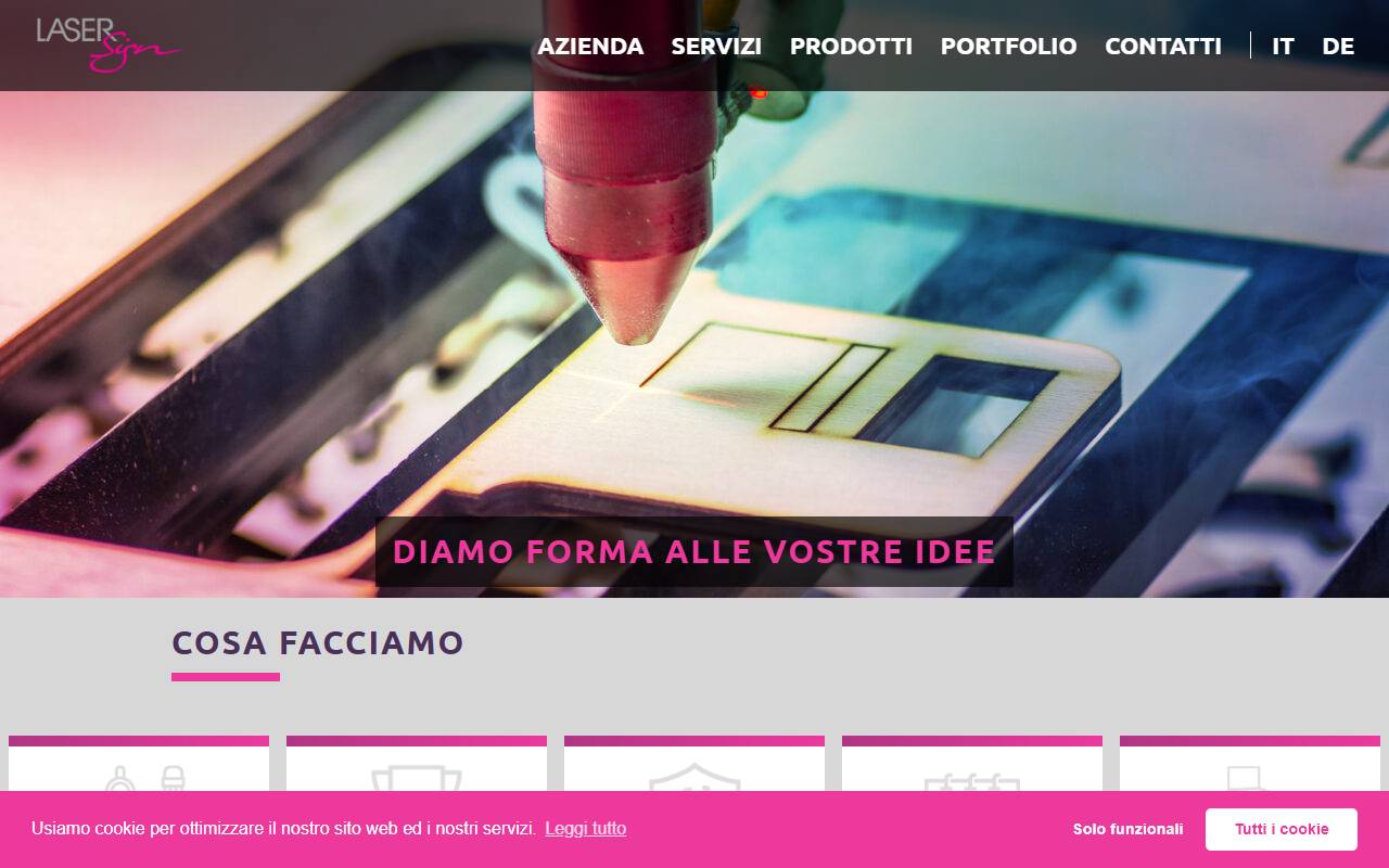 Anteprima del sito: Lasersign Sagl
