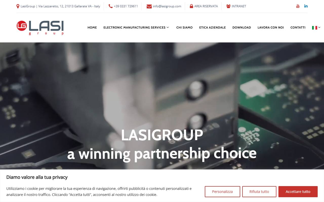Anteprima del sito: LasiGroup EMS SA