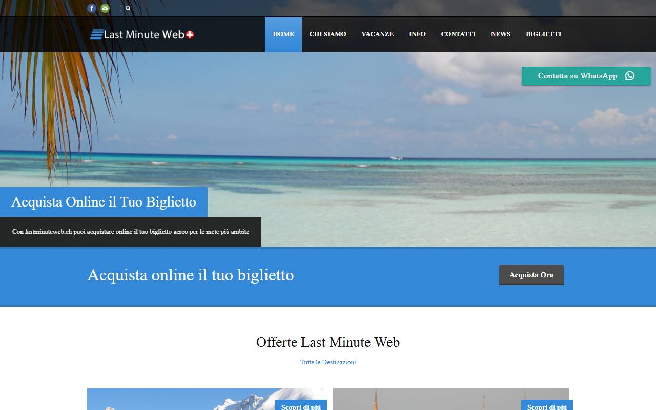 Anteprima del sito: LAST MINUTE WEB SAGL