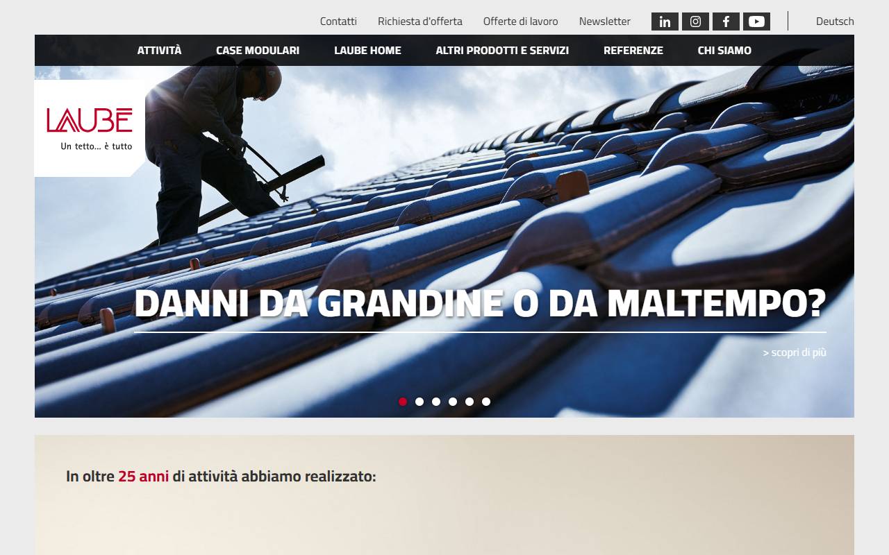 Anteprima del sito: Laube SA