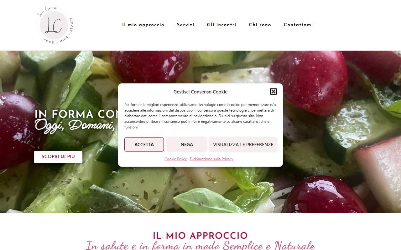Anteprima del sito: LC Food Mind Beauty di Laura Catuozzo