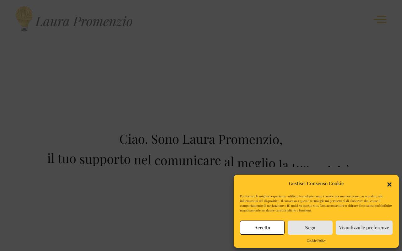 Anteprima del sito: LAURA PROMENZIO STRATEGIC COMMUNICATION SUPPORT