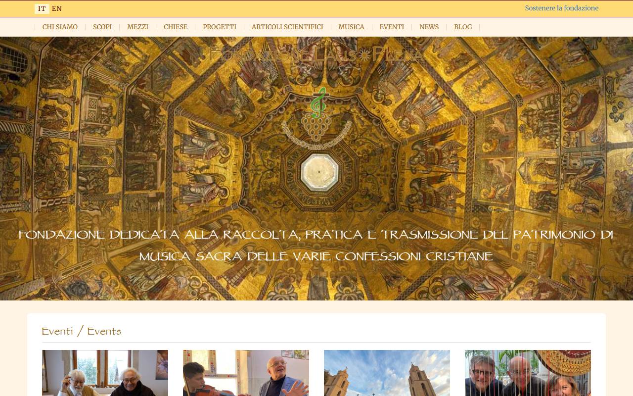 Anteprima del sito: Fondazione Laus Plena
