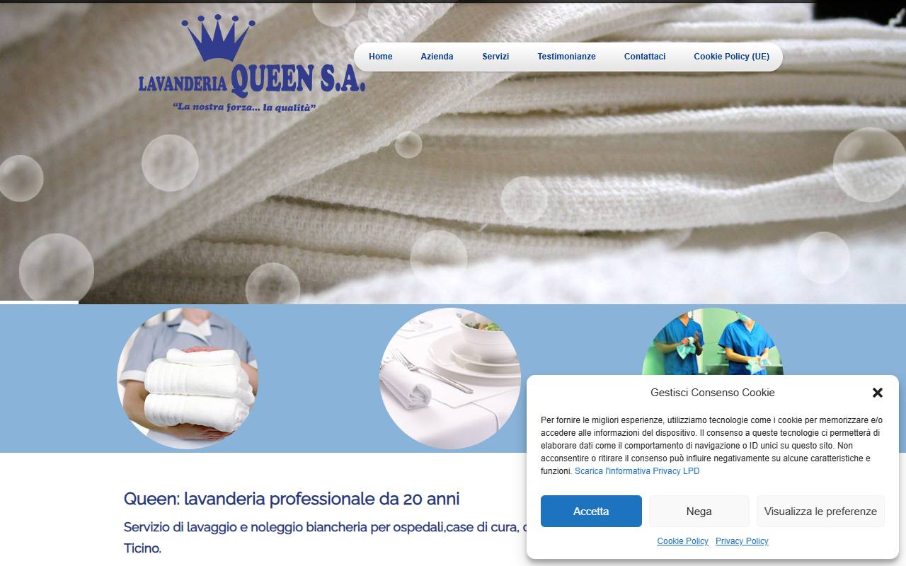 Anteprima del sito: Lavanderia Queen SA
