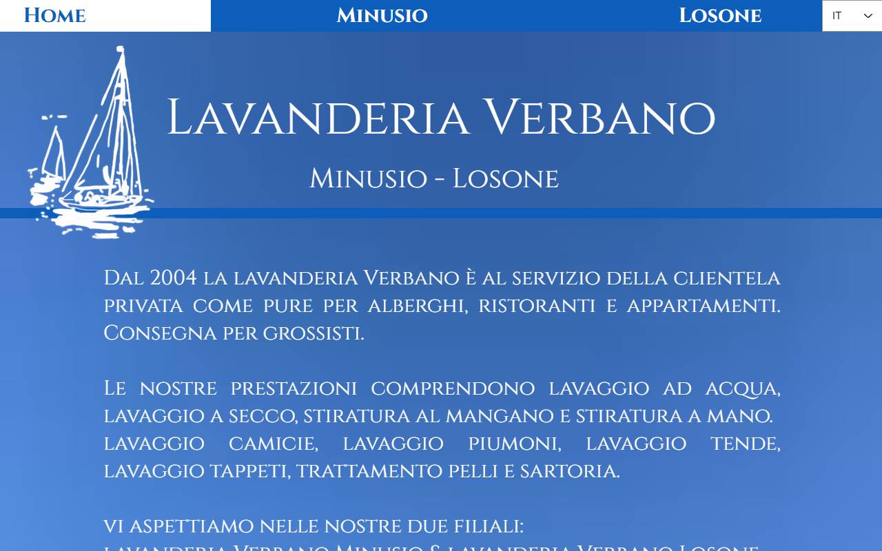 Anteprima del sito: LAVANDERIA VERBANO di Kummli Bruno e Emanuela