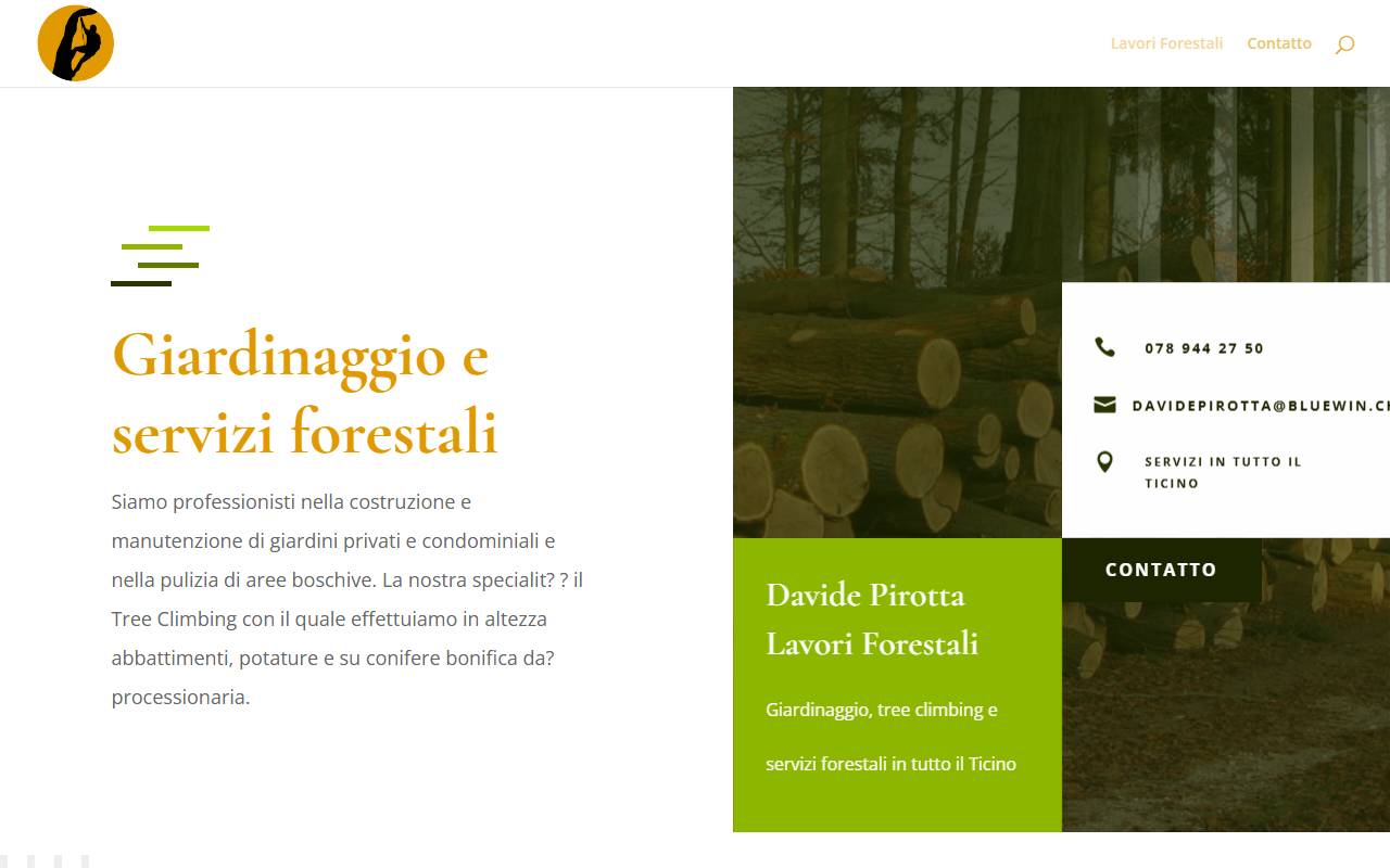 Anteprima del sito: Davide Pirotta Lavori Forestali